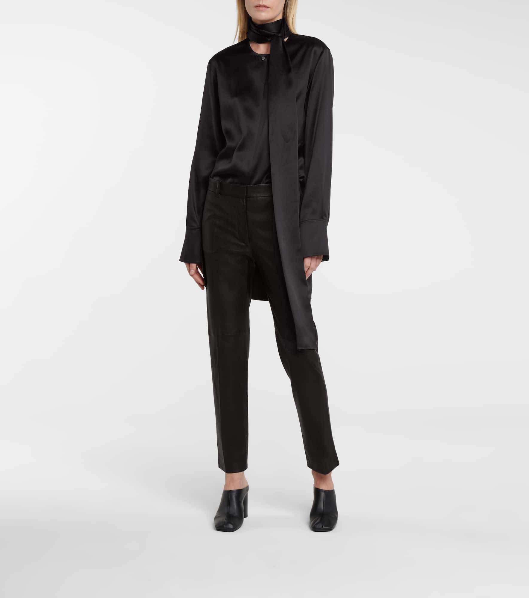 Coleman mid-rise leather pants - 2