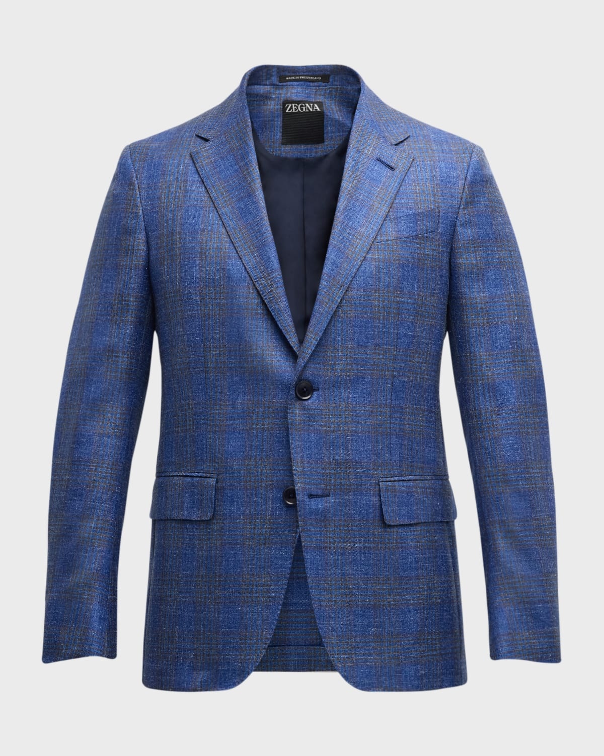 Men's Plaid Wool-Blend Sport Coat - 9