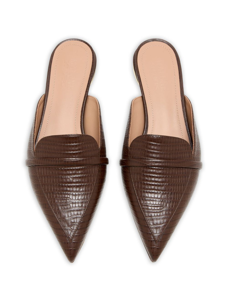 Doramu pointed textured mules 3