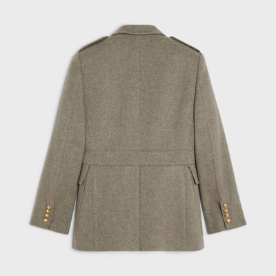 CELINE saharienne jacket in diagonal cashmere outlook