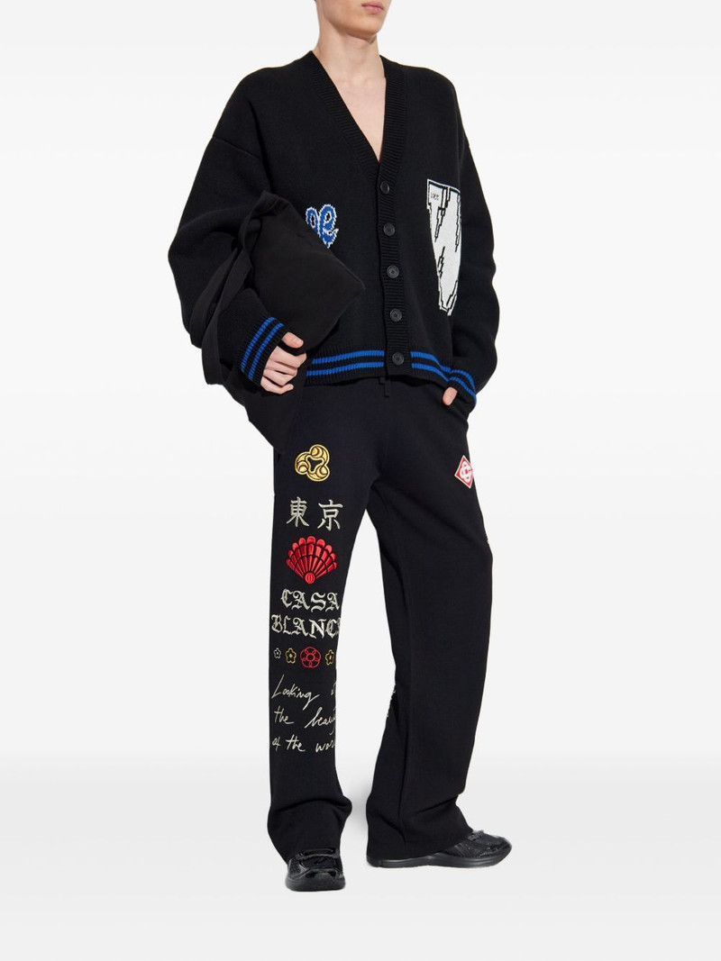 CASABLANCA embroidered drawstring trousers outlook