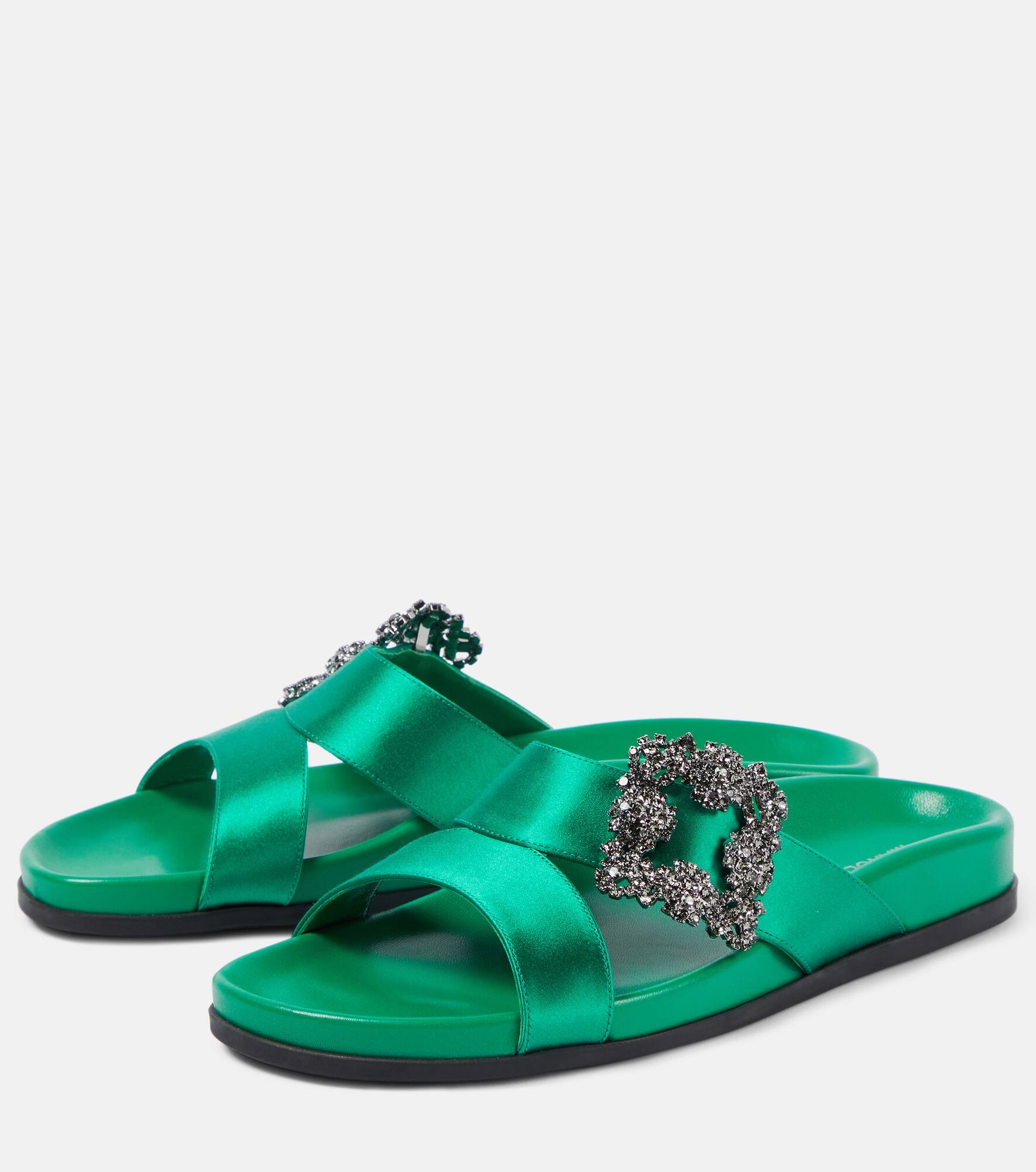 Chilanghi embellished satin sandals - 5