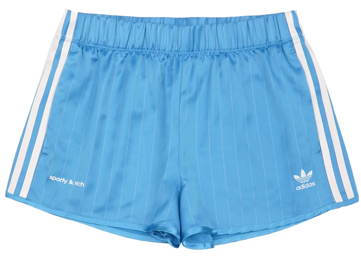 adidas Originals x Sporty & Rich Track Shorts Baby Blue/Cream - 1