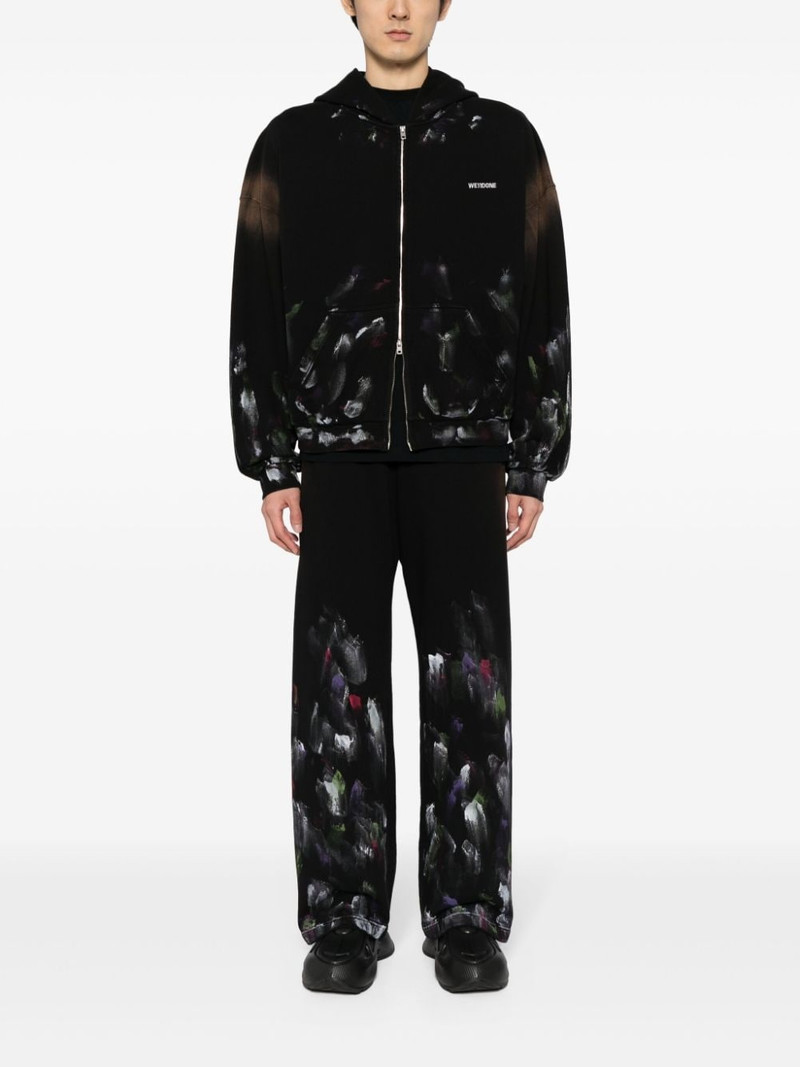 painterly-print cotton track pants 3