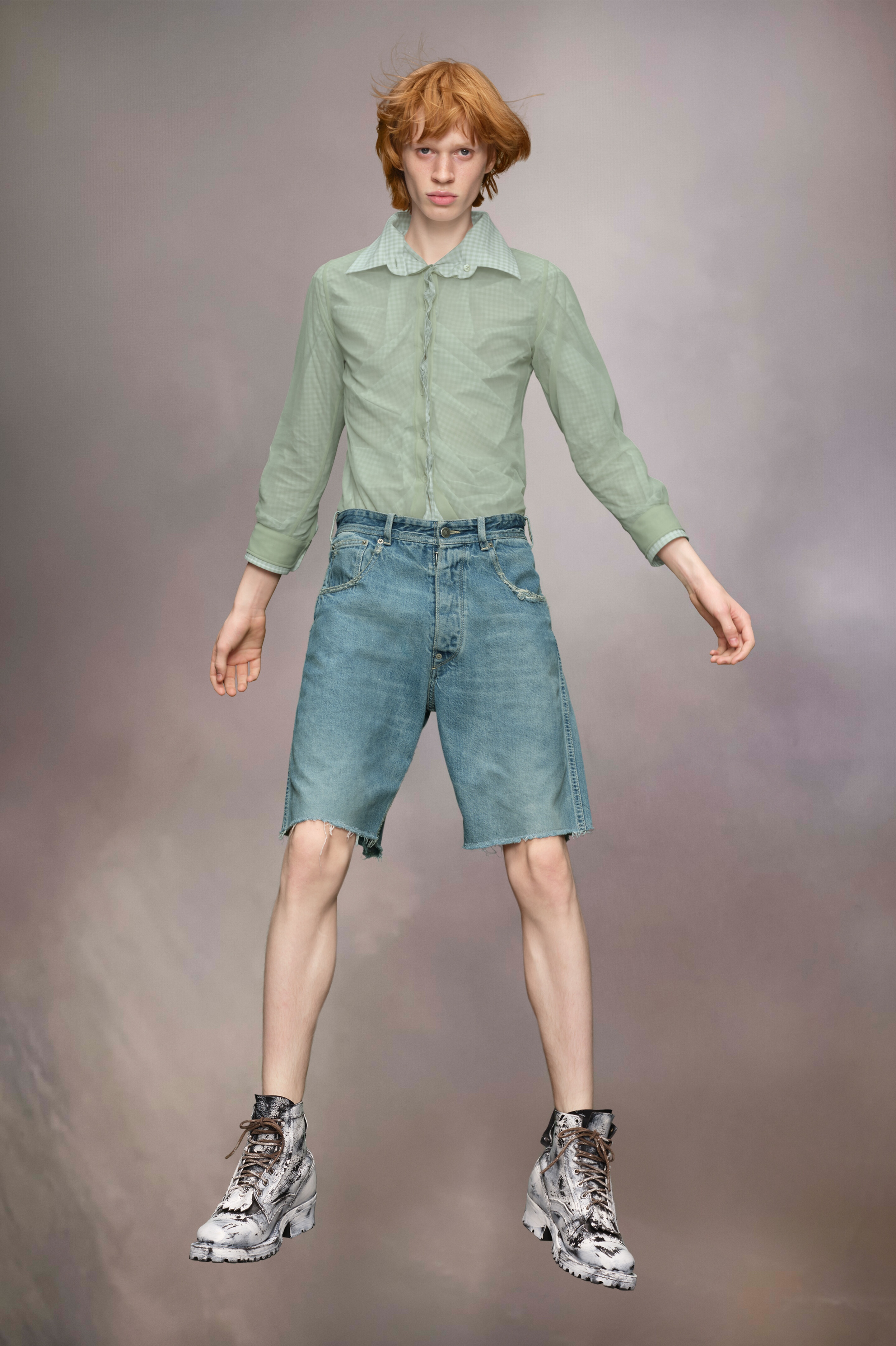 Denim cut-off shorts - 3