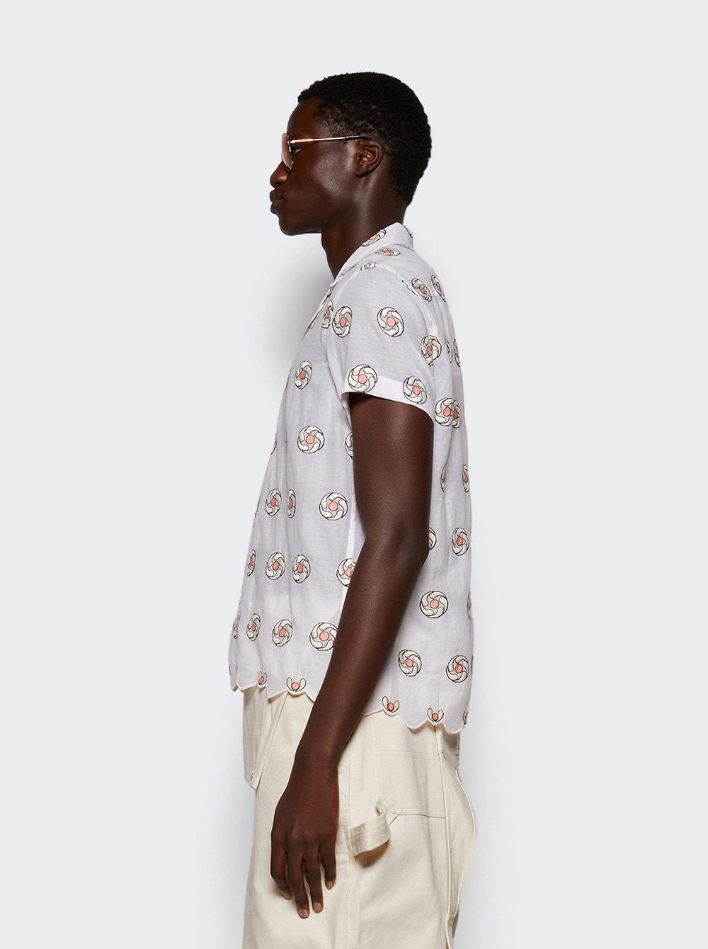 Floral Aperture Shirt White - 4