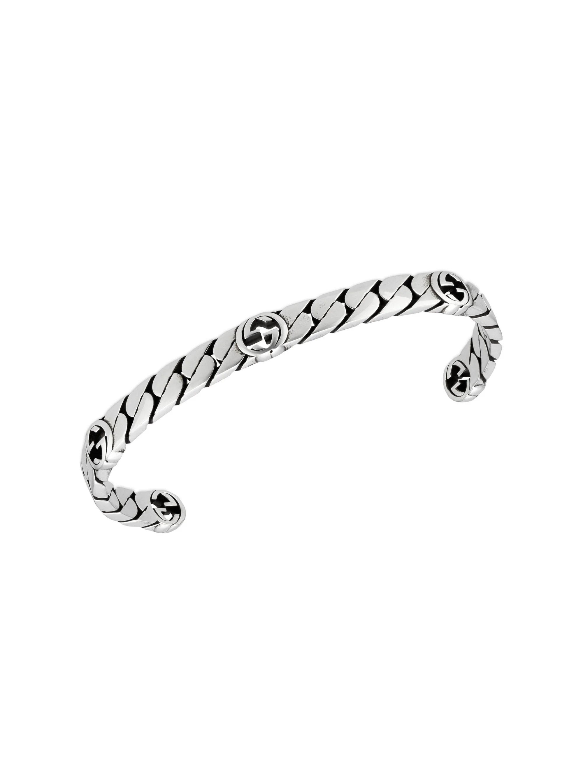 Women's Sterling Silver Interlocking G Bracelet - Silver - 1