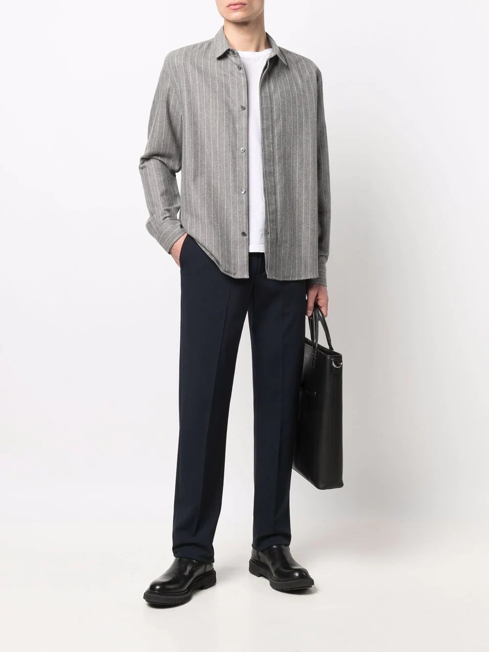 Soave pinstripe overshirt - 2