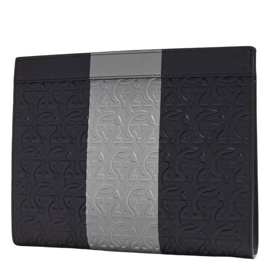 Ferragamo Gancini Embossed Leather Pouch - 2