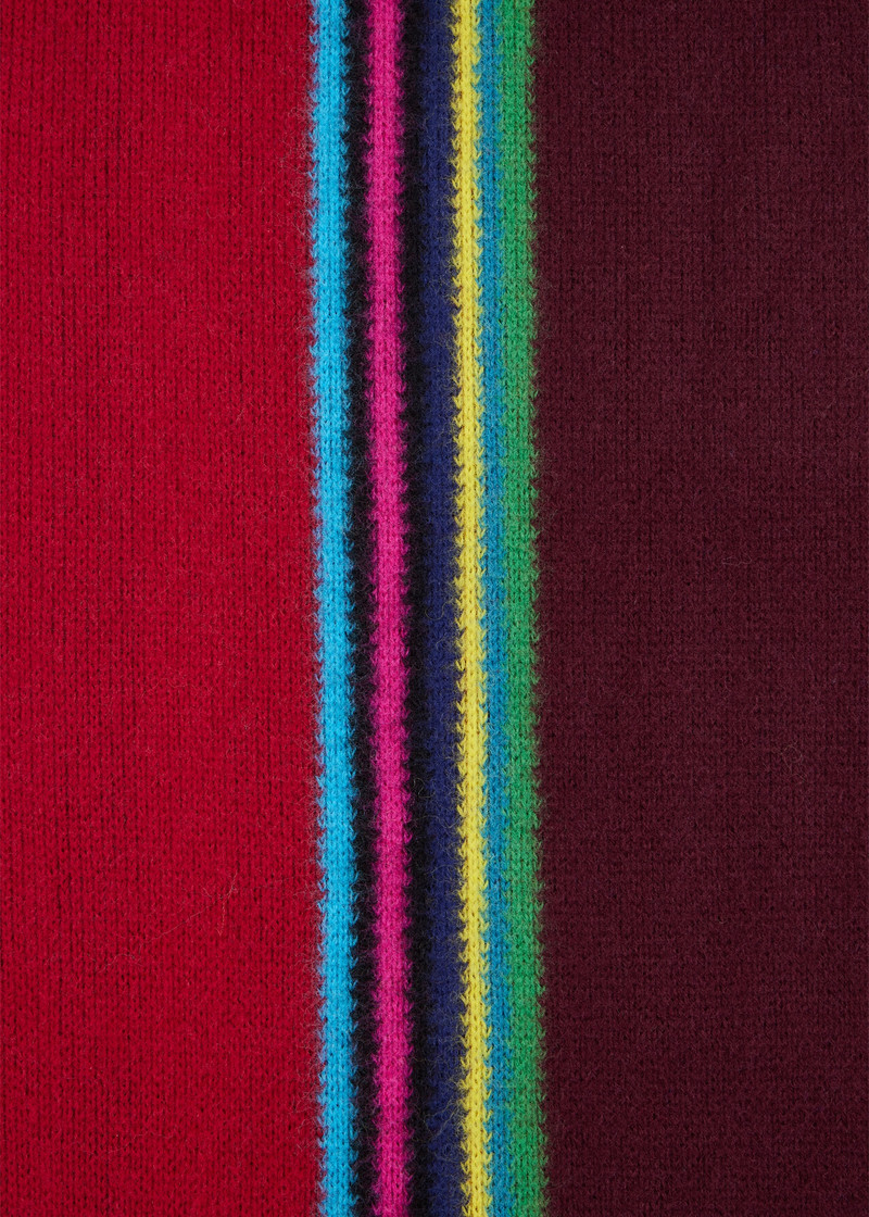 Red Reversible 'Sports Stripe' Scarf 3