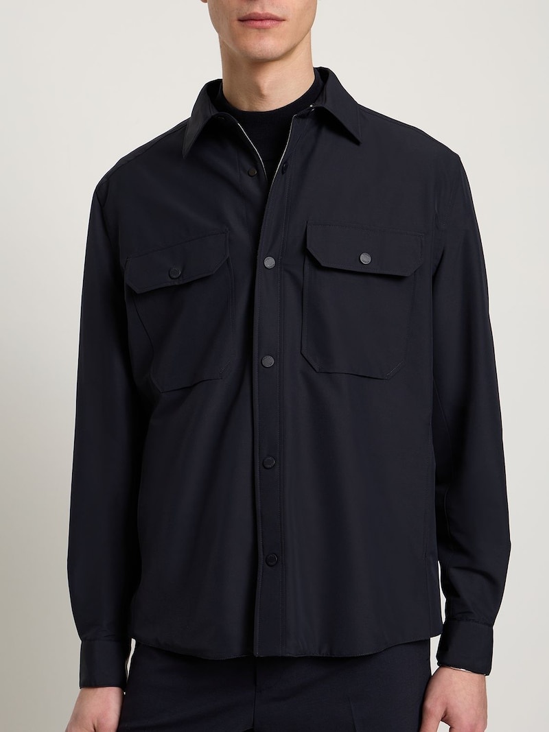 Wool & nylon overshirt - 3