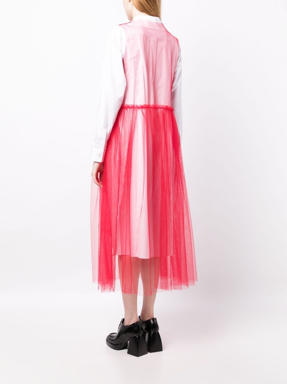 round-neck sleeveless midi dress - 4