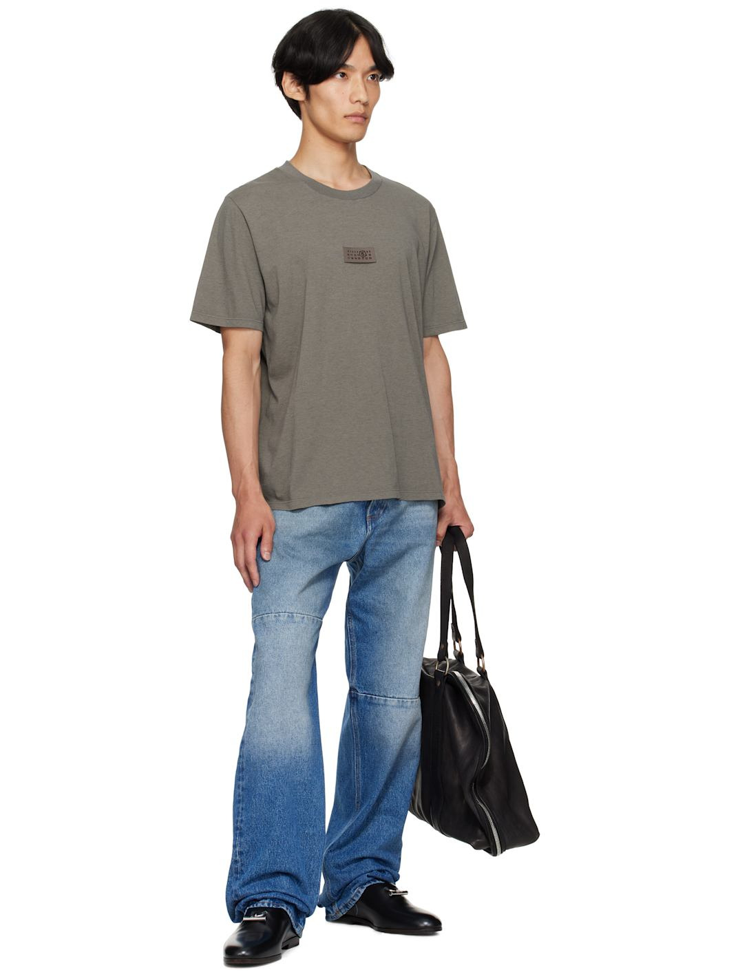 Taupe Logo Patch T-shirt - 4