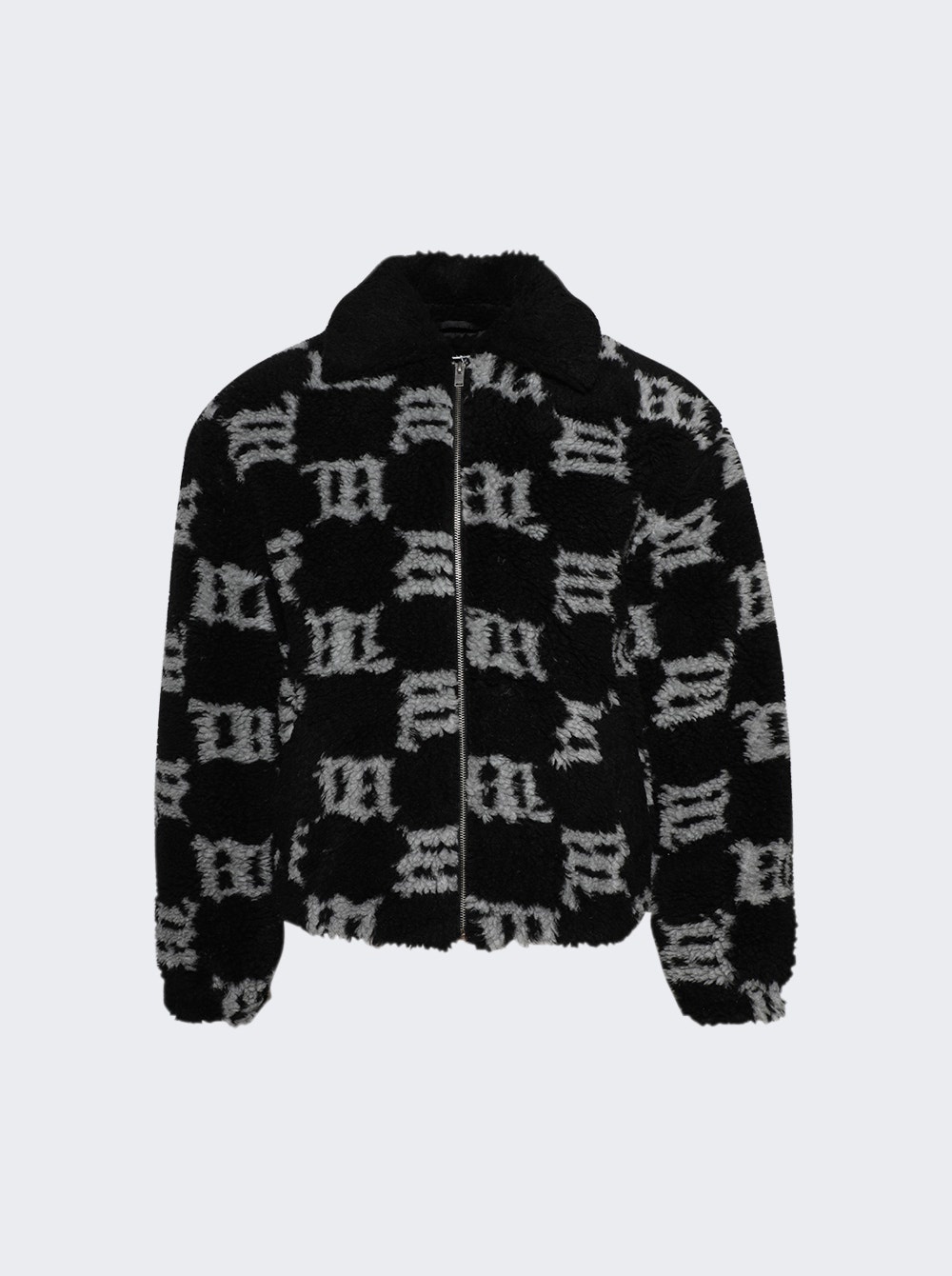 Monogram Faux Sherling Jacket Black - 1