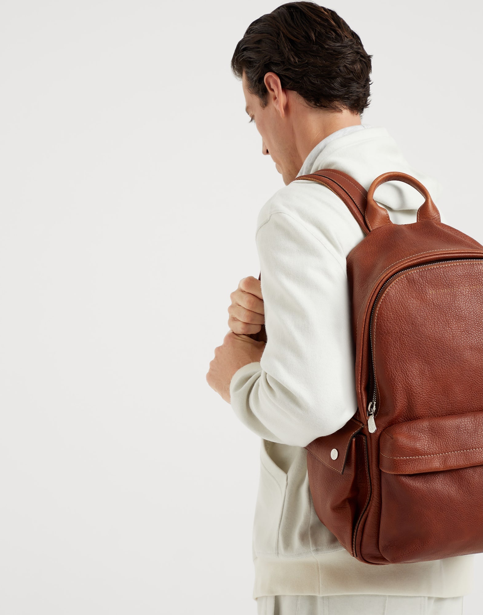 Grained calfskin travel backpack - 4