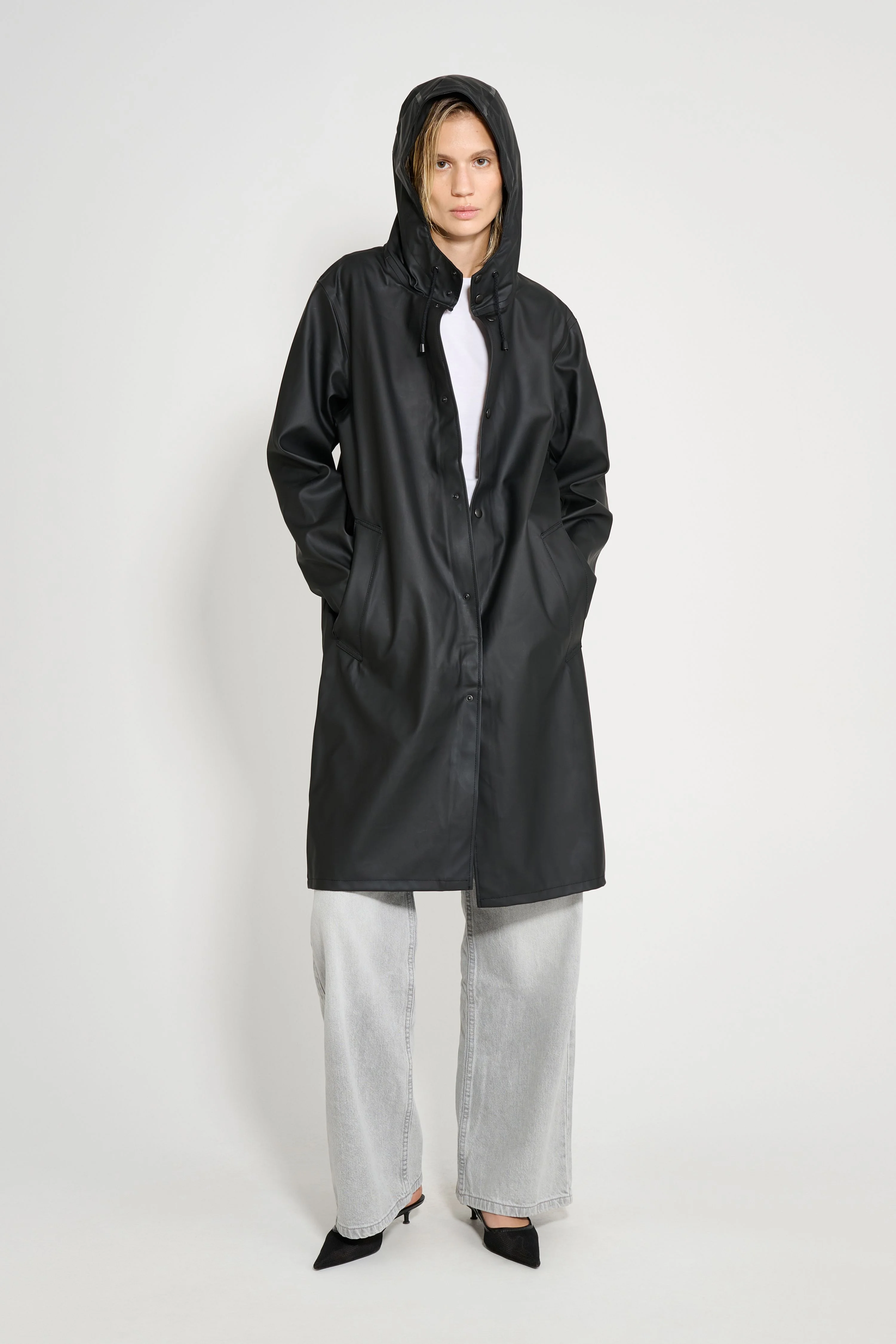 Stockholm Long Raincoat Black - 1