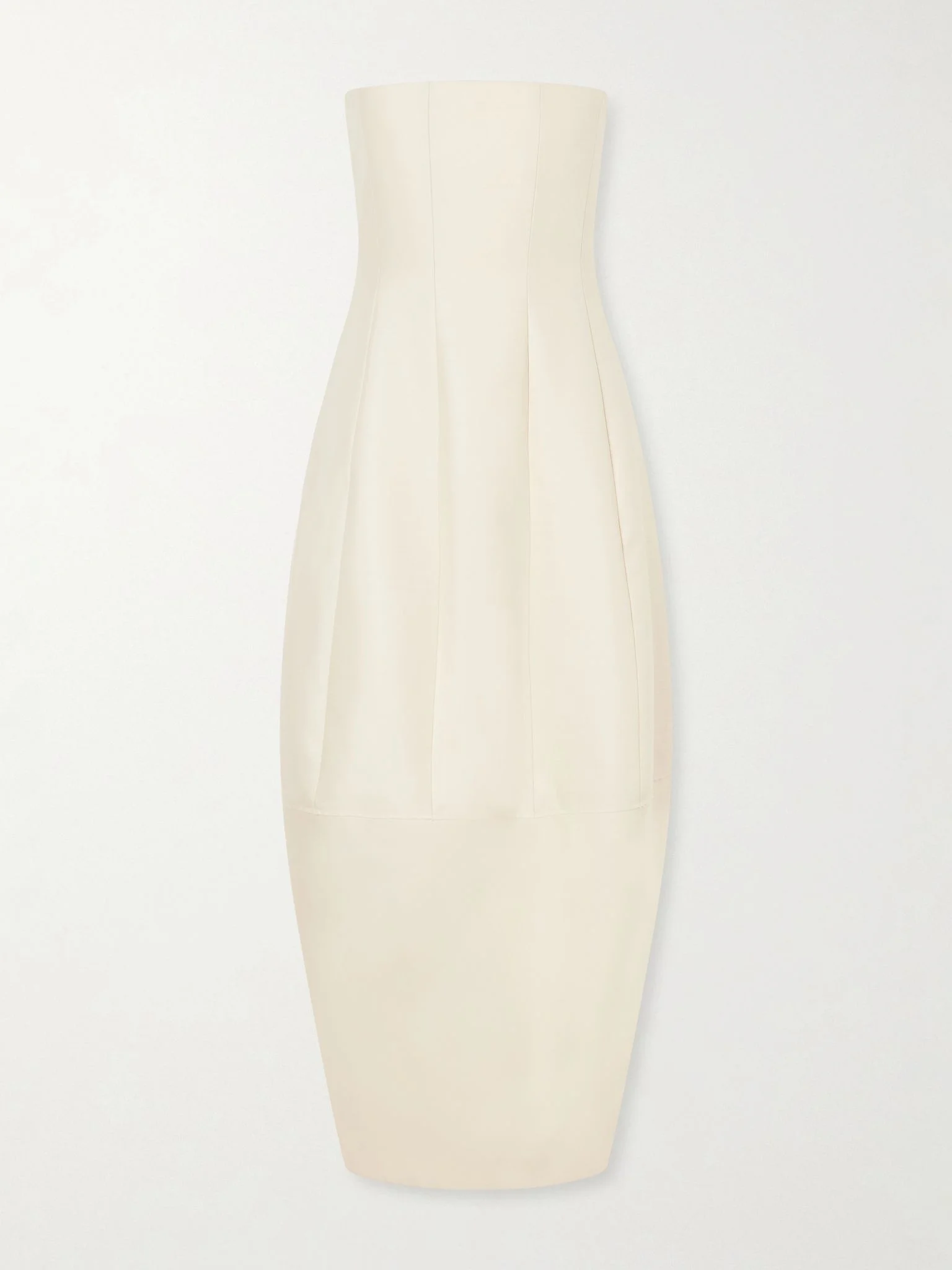 Stela wool and silk-blend midi dress Ivory - 1