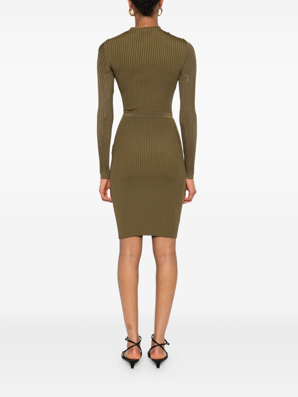 ribbed button-detail dress - 4