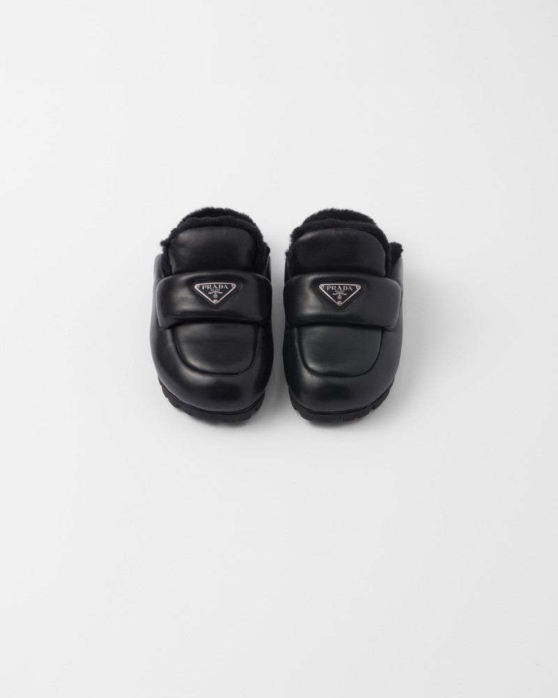 Soft padded nappa leather mules 4