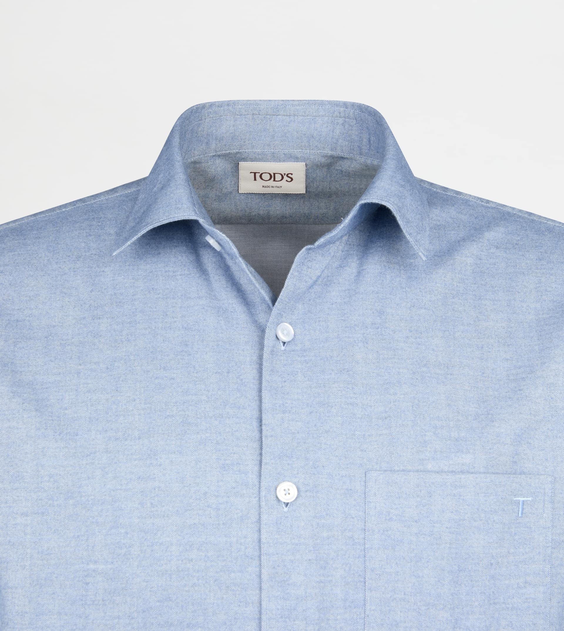 SHIRT IN COTTON - BLUE - 6