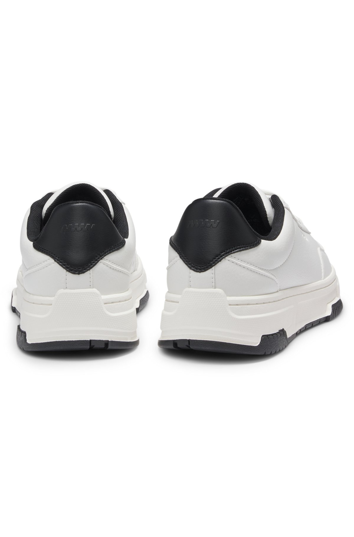 FAUX-LEATHER TRAINERS WITH ZIGZAG DETAILING - 4