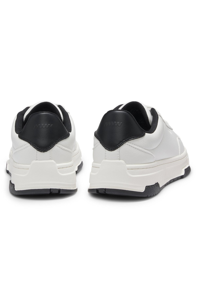 HUGO FAUX-LEATHER TRAINERS WITH ZIGZAG DETAILING outlook