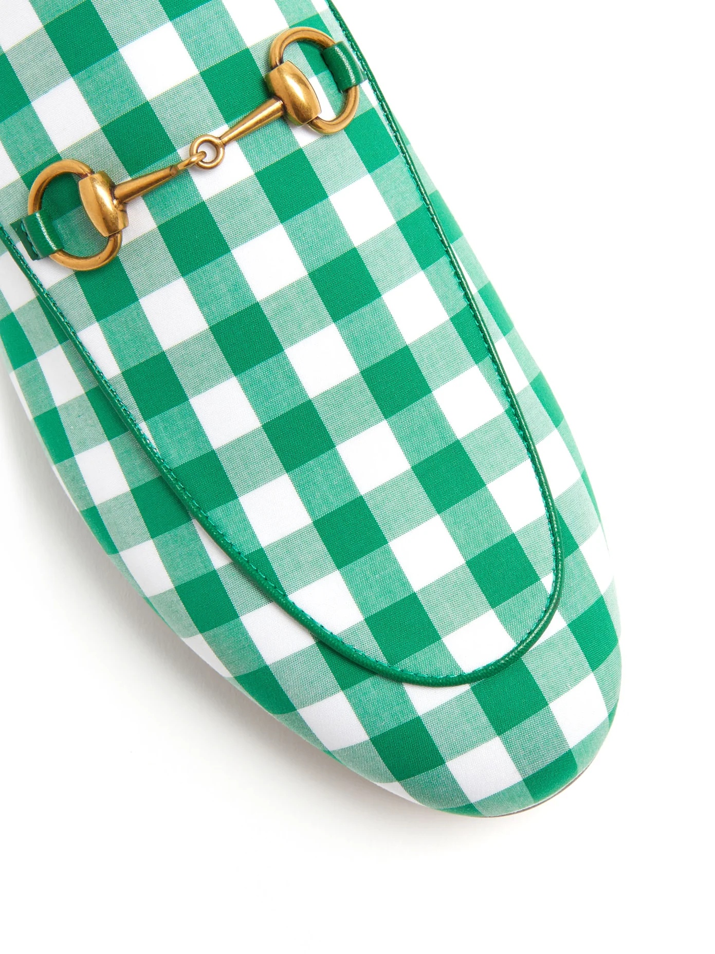 Princetown gingham backless loafers - 6