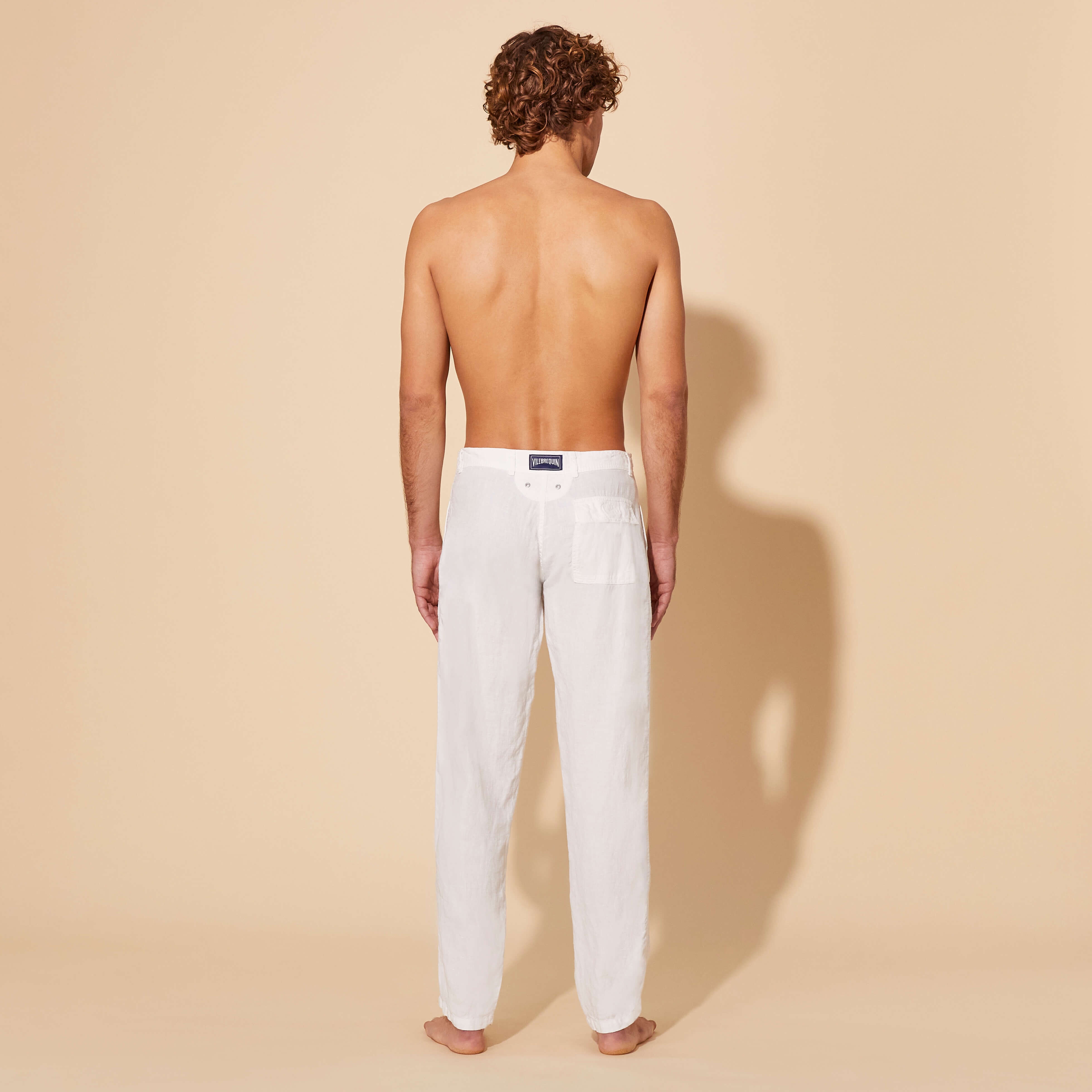 Men Linen Pants Solid - 4