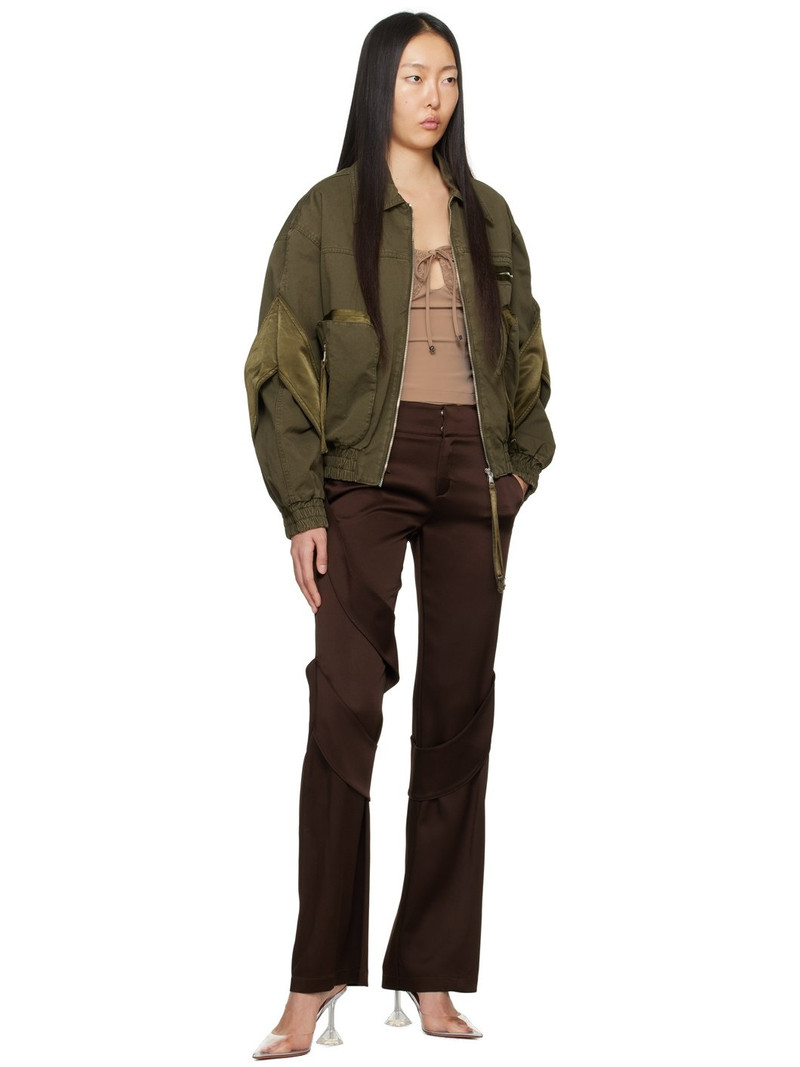 Blumarine Khaki Padded Bomber Jacket outlook
