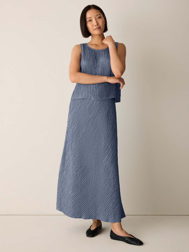 Textured Silk Jacquard Ballet Neck Tank 3