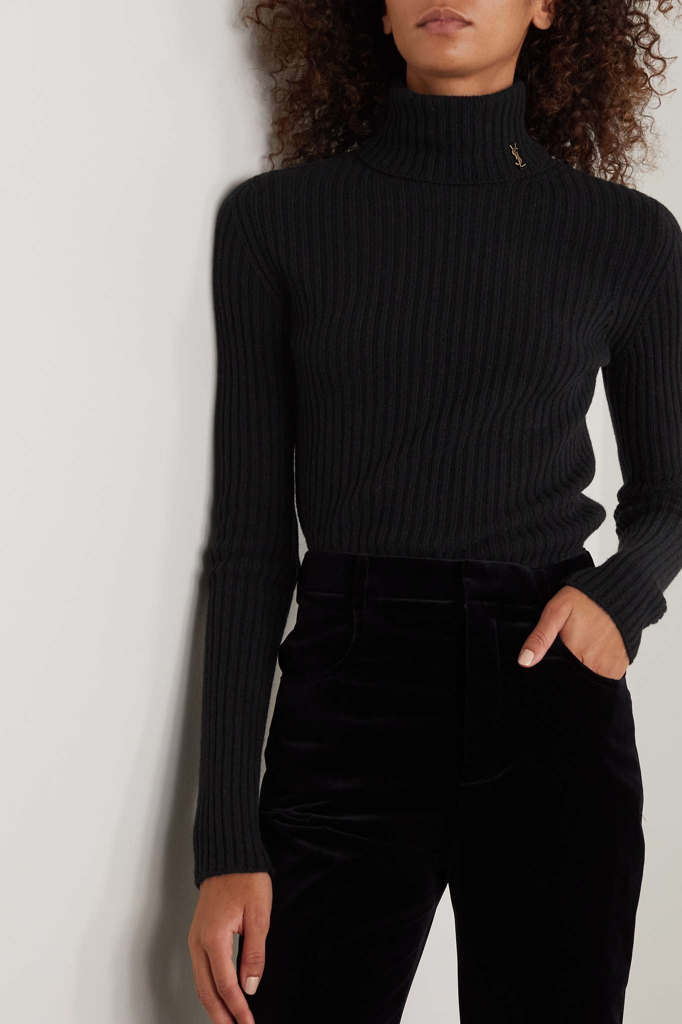 Ribbed wool and cashmere-blend turtleneck sweater - 3