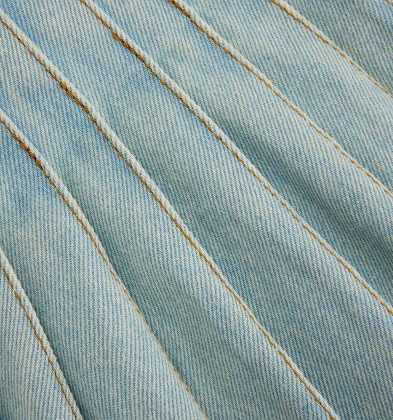 Denim Pleated Skirt 4