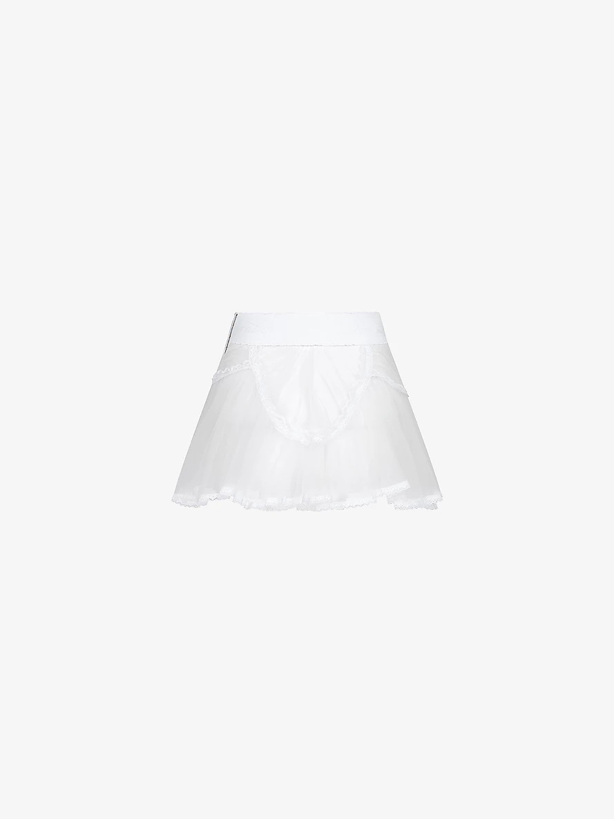 Alysia Embroidered Tulle Mini Skirt - 4