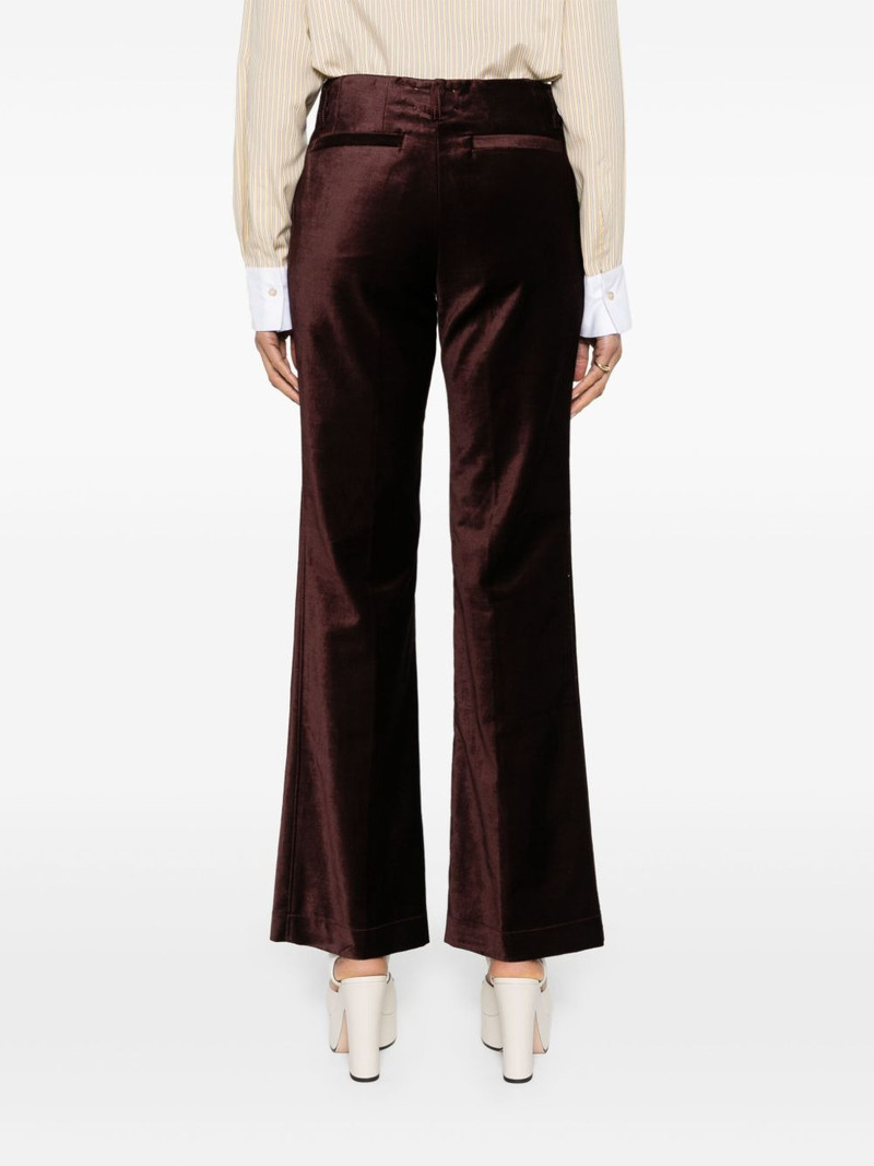 velvet straight-leg trousers 4