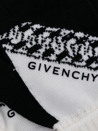 Givenchy logo-intarsia wool gloves outlook