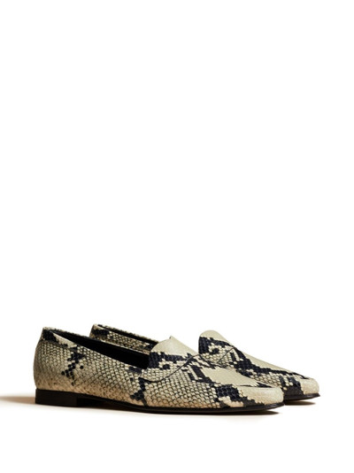 KHAITE Pippen snake-print loafers outlook