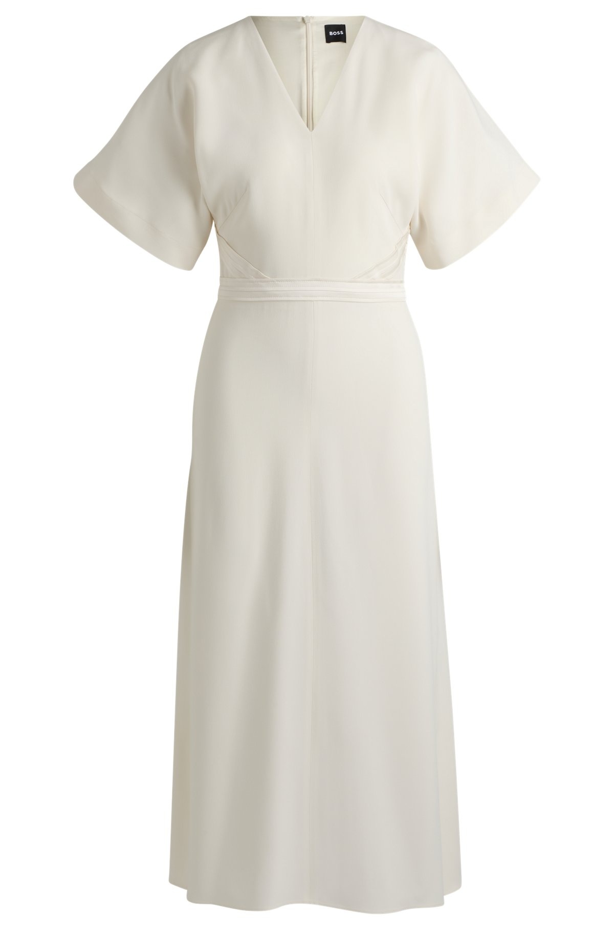 V-NECK DRESS WITH WAIST DETAIL - 1