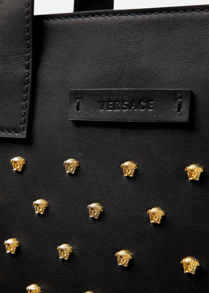 Medusa Stud Leather Tote Bag 6