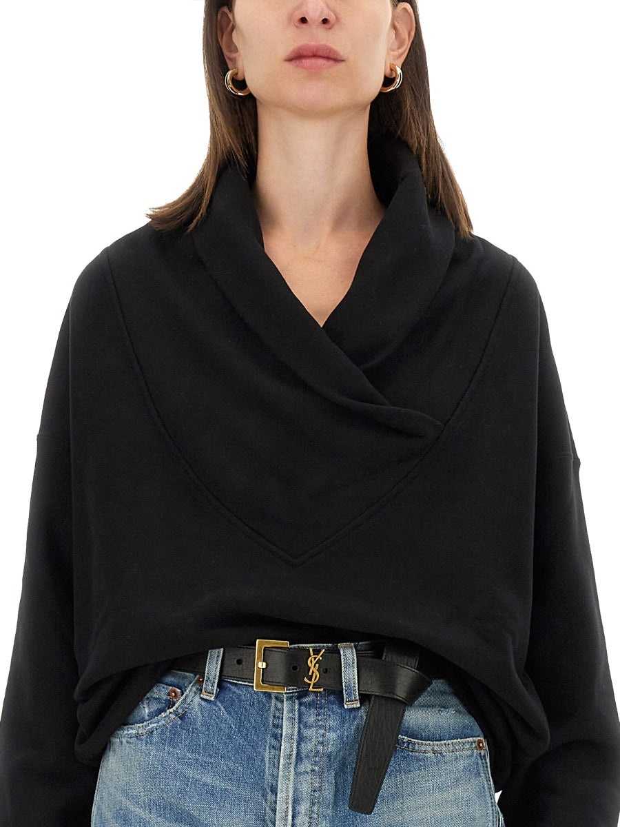 Saint Laurent Women V-Neck Sweatshirt - 4