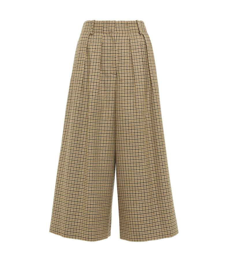 Houndstooth cotton and wool pants 1