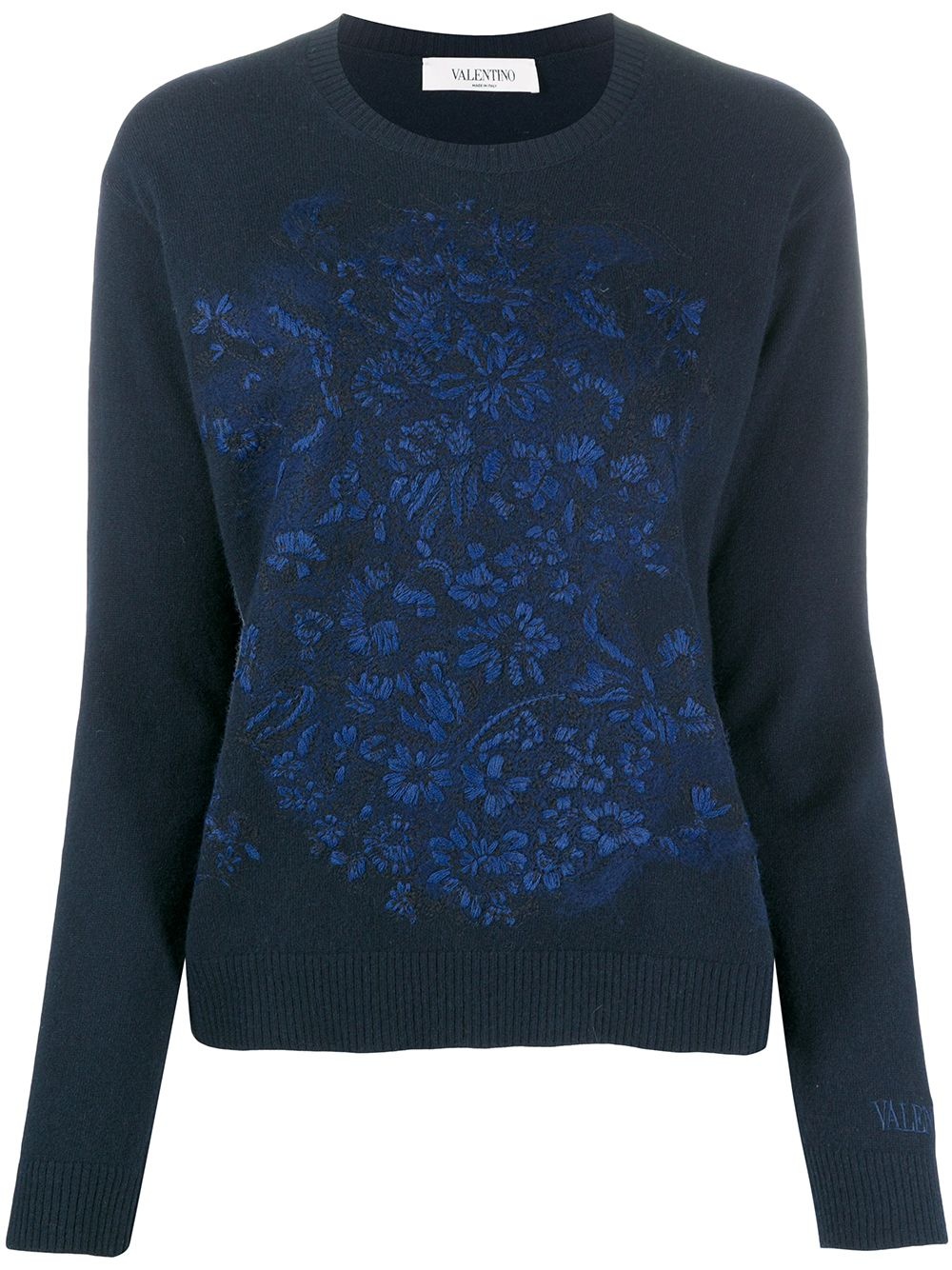 Bluegrace embroidery crew-neck jumper - 1