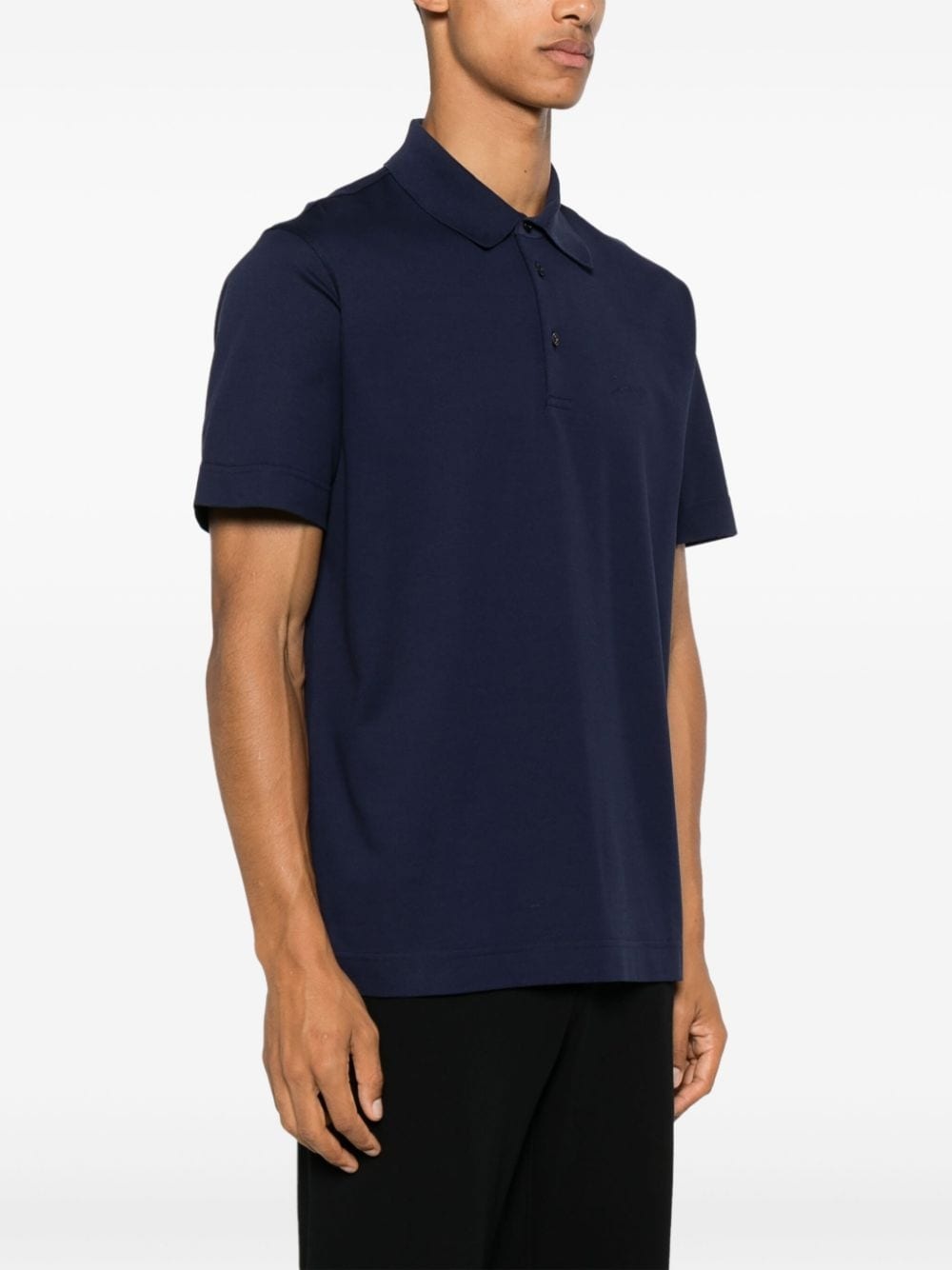 logo-embroidered polo shirt - 3