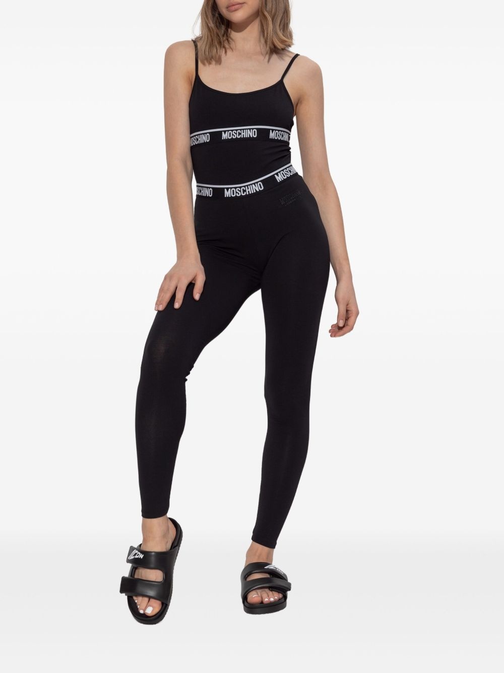 logo-waistband leggings - 2