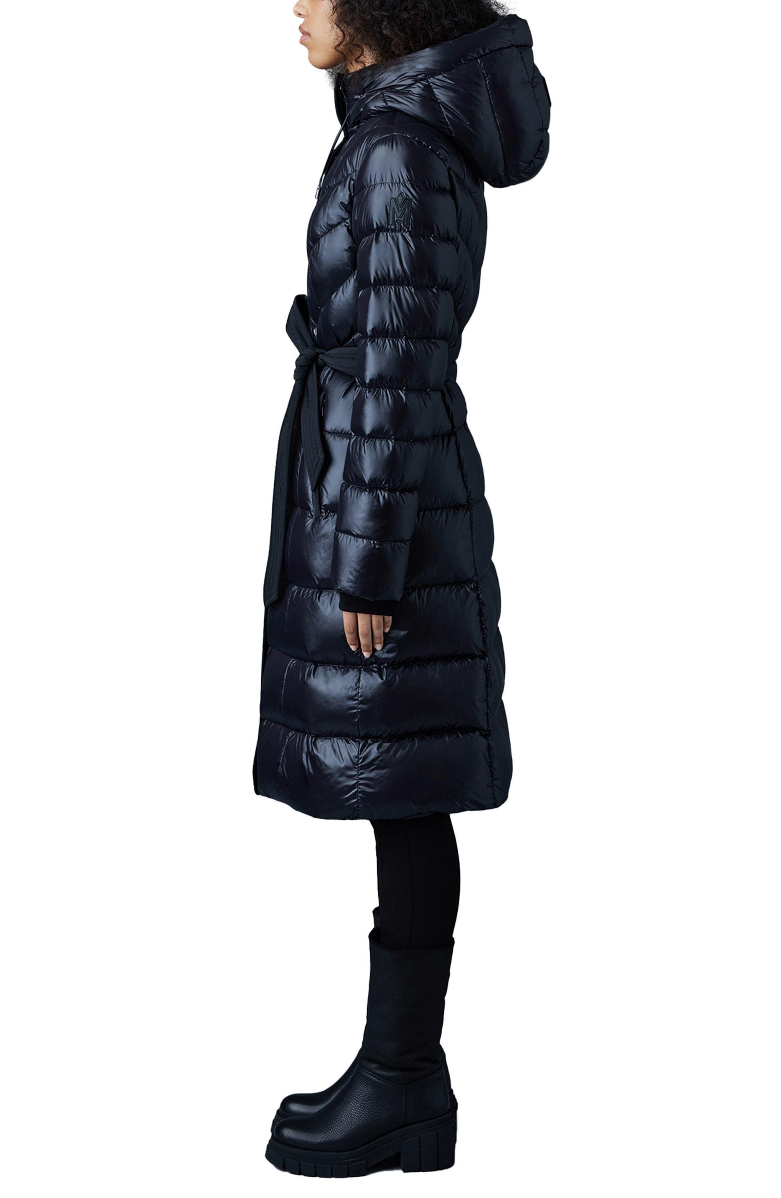 Mackage Coralia Water Resistant Hooded 800 Fill Power Down Coat in Black at Nordstrom - 3