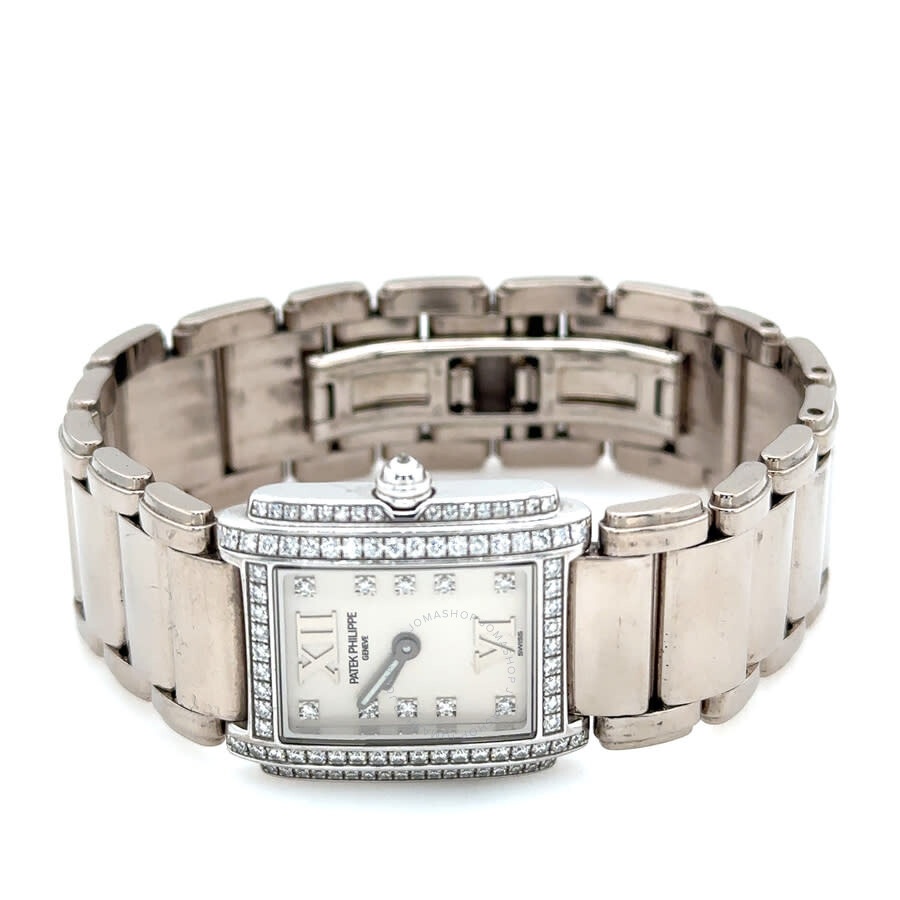 Pre-owned Patek Philippe Twenty-4 Diamond Silver-tone Dial Ladies Watch 4908/200G-001 - 5