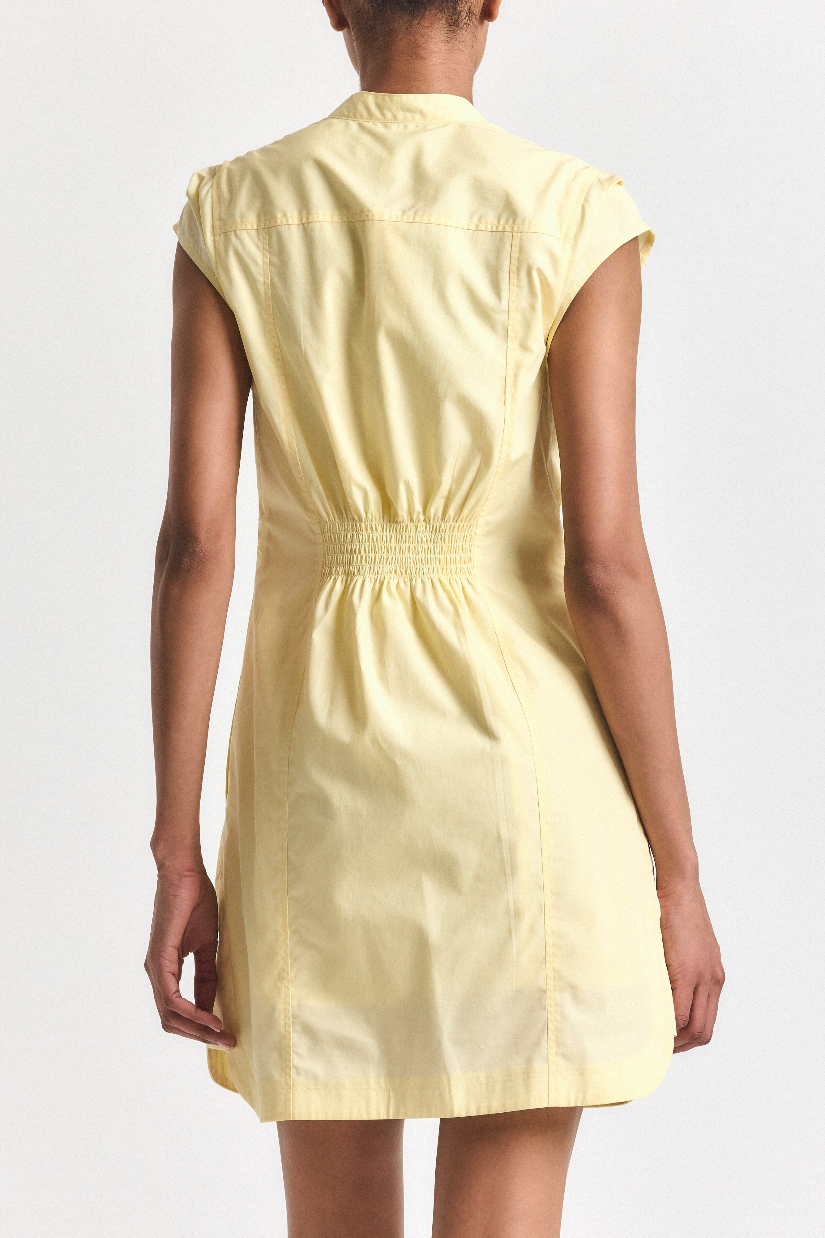 ELYSE COTTON POPLIN BUTTON FRONT DRESS - 4