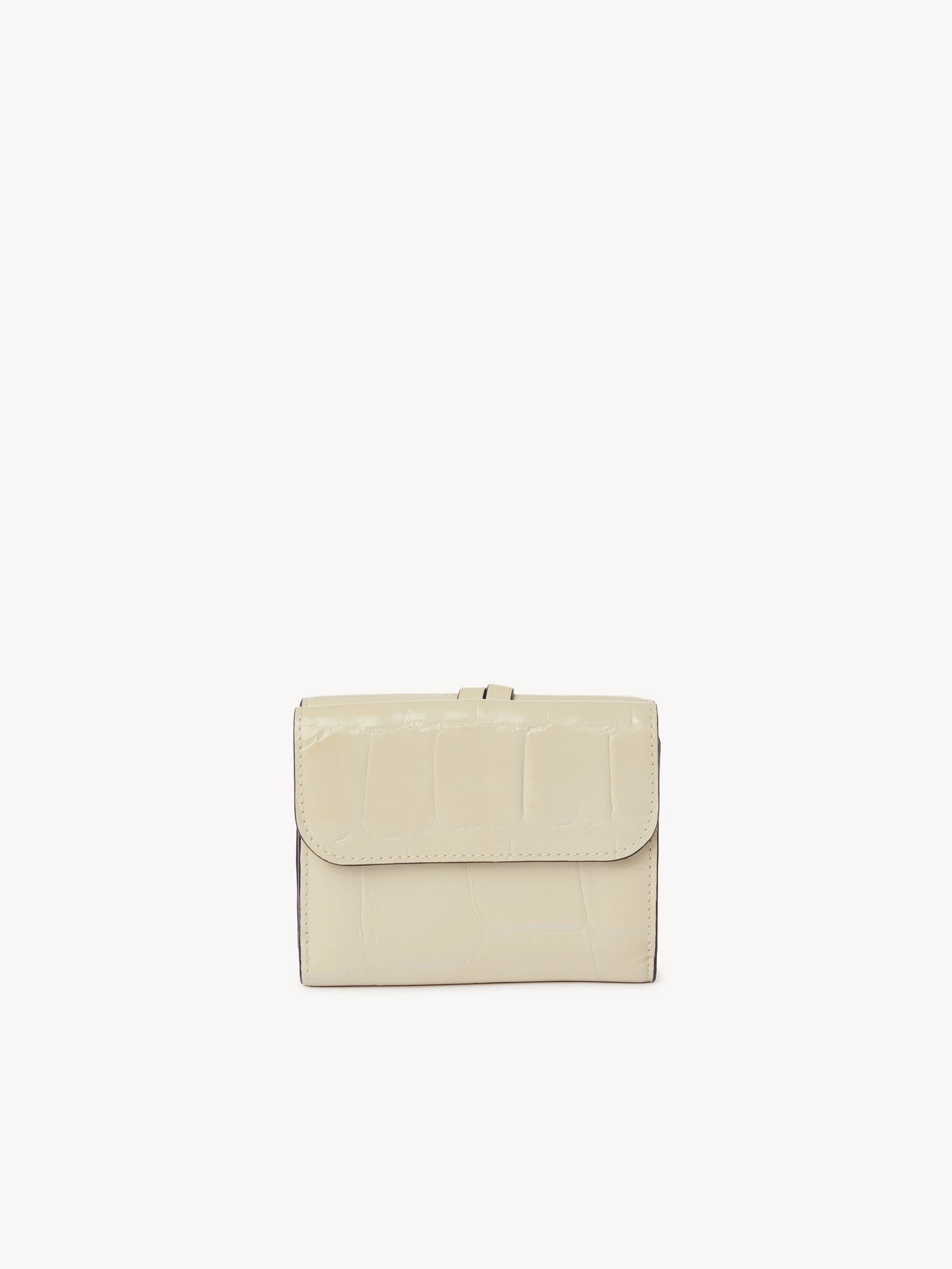 SMALL ALPHABET TRI-FOLD IN CROCO-EFFECT LEATHER - 4