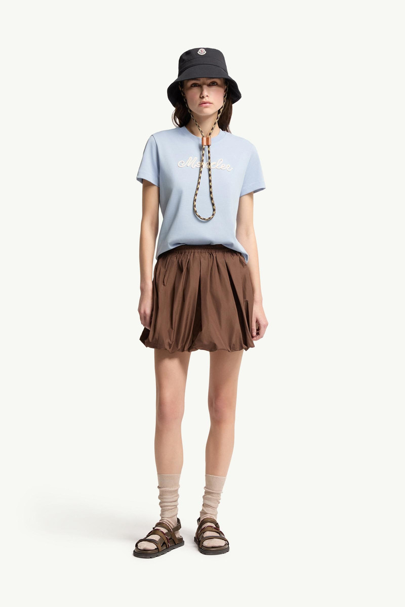 Moncler Logo Embroidery Cotton T-Shirt outlook
