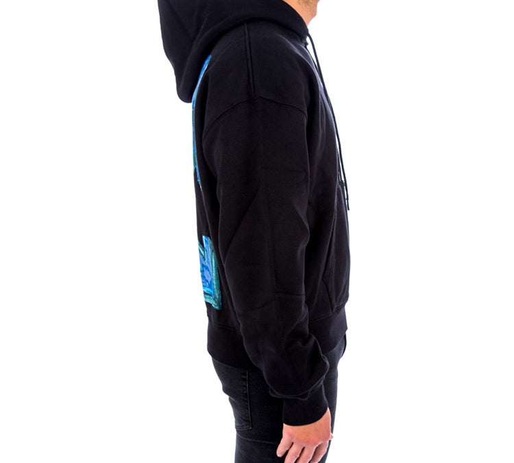 Off-White FW20 Arrows Printing Hooded Pullover Men Black OMBB037E20FLE0021045 - 5