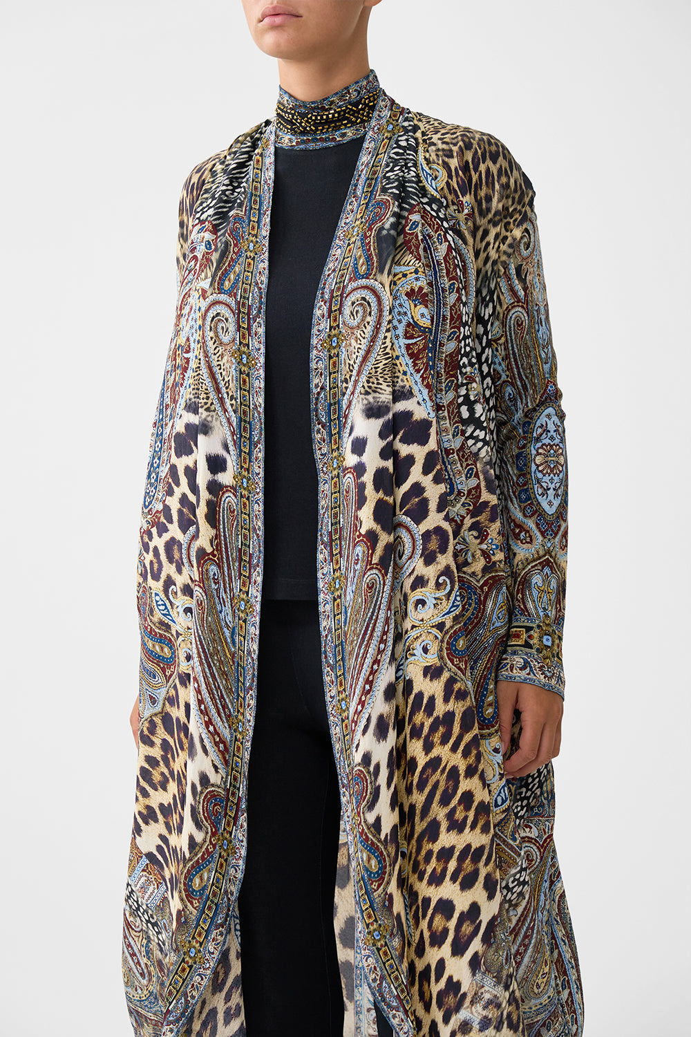 LONG CASUAL JACKET WITH POCKETS - 5